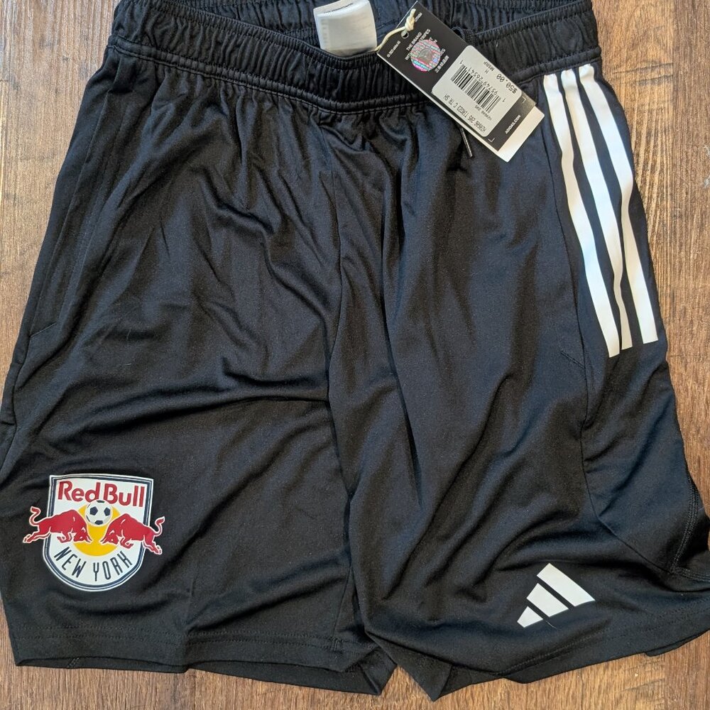 New York Red Bulls - Adidas Black Shorts -  Size Medium NWT